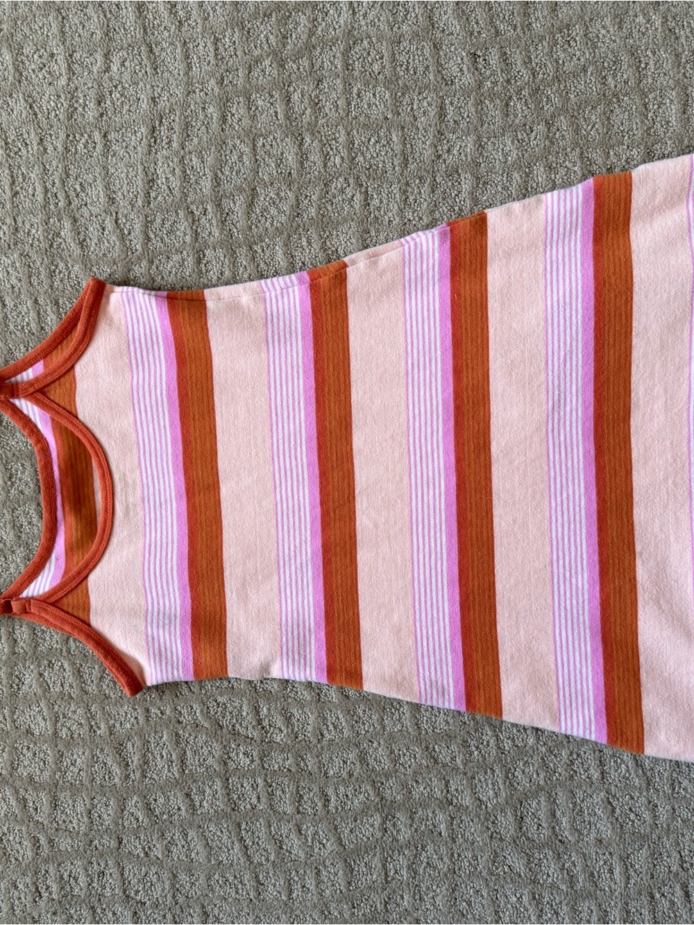 American Eagle Outfitters Striped Knit Cami Dress in Peach, Rust & Pink - Picture 3 of 4